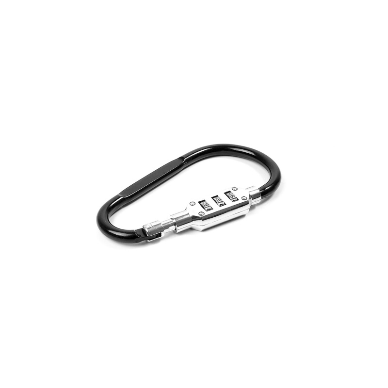 Aga Carabiner with Code Lock 12.1x6.7 cm Black