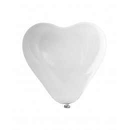 Aga4Kids Latex Balloon Heart 25 cm White 10 pcs