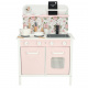 Wooden kitchen unit with pink flowers oven LULILO
