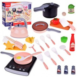 Electric Cooker + Pots and Pans Small Chef Set ZA5075 Universal