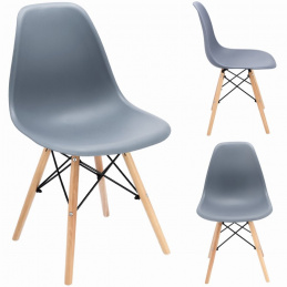 Scandinavian Plastic Chair EVA Grey