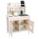 Wooden kitchen unit with pink flowers oven LULILO