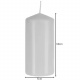 Set of 8 candles - White