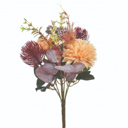 Artificial Flowers Autumn Bouquet 35 cm Height Peach LIKE REAL