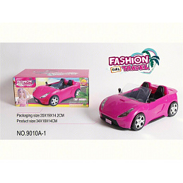 Pink convertible for dolls