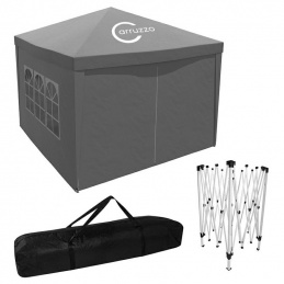 PA8 GARDEN FOLDING TENT PAVILION 4 WALLS DELUXE