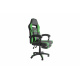 Aga Office chair Black - Green with footrest