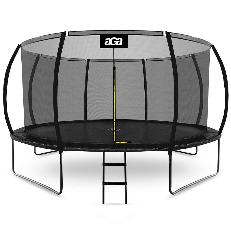 Aga SPORT EXCLUSIVE Trampoline 430 cm Black + Safety Net + Ladder