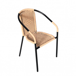 Aga Garden Chair RATTAN Black/Beige