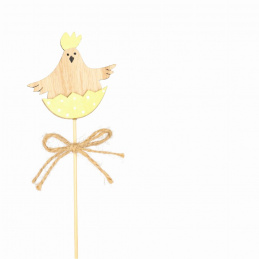 Wooden chicken on an Easter skewer