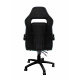 Aga Office chair Black - Light blue with footrest