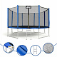 Aga SPORT PRO Trampoline 366 cm Blue + Safety Net + Ladder