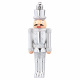 Aga Set of 4 Christmas Ornaments Nutcracker Silver