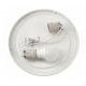 Round white surface-mounted ceiling light N/T 2x E27 + 2x LED bulb