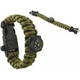 Bracelet SURVIVAL with accessories - Green
