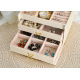 Jewellery box with key mirror beige ISO 6347