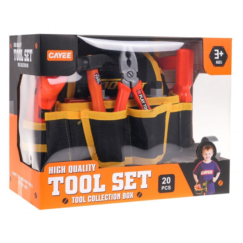 DIY set with tool belt for children 3+ Interactive screwdriver + accessories