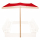 Aga Canopy for Children's Sandbox 120x120 cm Red