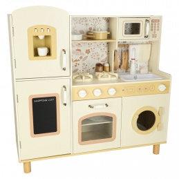 Children's wooden kitchen faucet with light and sound effects 90 cm