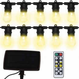 Solar garland 10 m - 10 LED warm white diodes