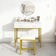 Aga Dressing Table with Mirror and Lighting + Stool White