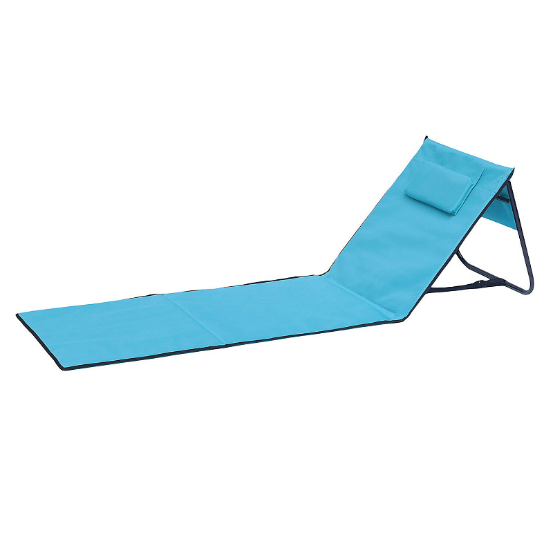 Linder Exclusiv Folding Beach Lounger Blue