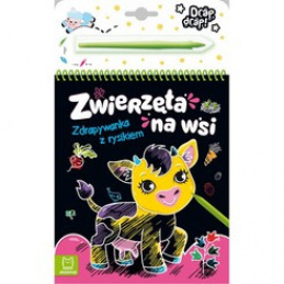 Axioma Colorful Scratch Card with Pen Animals in the Countryside. KS0657 universal