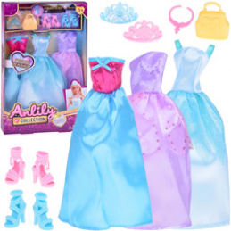 Set Fashion Outfits for Dolls Dress + Jewelry + Accessories ZA5414 Universal