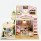 Aga Two-storey wooden dollhouse LED