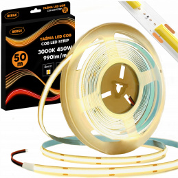 COB Neon LED Strip 12V - 480D - 9W/m - IP20 - 50m - Warm Color