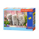 CASTORLAND Puzzle 260 pieces - Three grey kittens