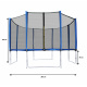 Aga SPORT PRO Trampoline 366 cm Blue + protective net