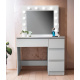 Aga Dressing table with mirror, lighting and el.drawer Matte White