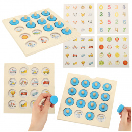 Aga Wooden memory board game + 4 cards