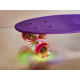 Aga Fiskeboard skateboard LED wheels purple