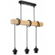 Hanging ceiling light LED wooden beam 3xE27 loft cup