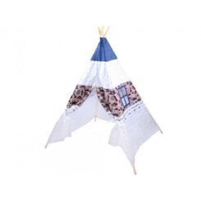 Children's teepee tent ZA3557 Tm. blue/White