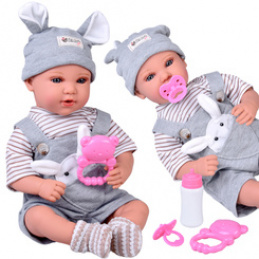 Interactive BABY Doll 46cm - in blue shorts + accessories ZA5835 universal