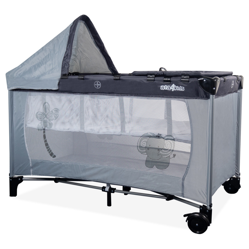 Aga4Kids Travel Cot MR6672 Light Grey