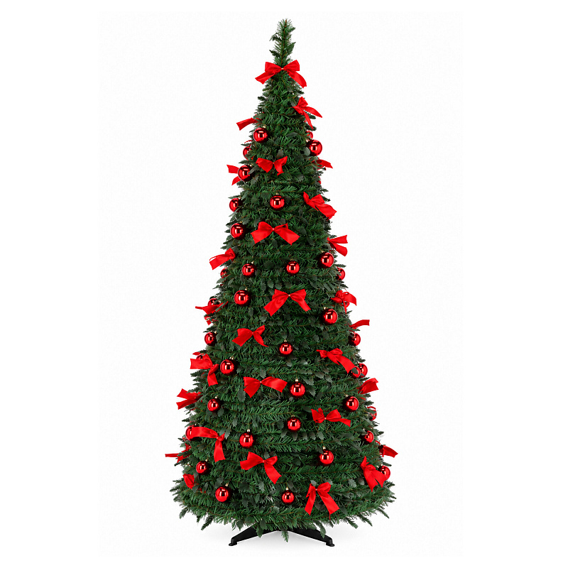Aga Foldable Christmas Tree Nina 180 cm with LED lighting and decorations