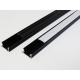 Aluminum Profile for LED Strips A Surface Black 1m