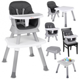 Multifunctional High Chair Feeding Chair Set 6-in-1 for Children ZA5664 Universal