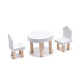 Aga MDF Dollhouse with furniture 78cm LED Black