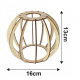 Hanging Ceiling Light LED Wooden Beam 3xE27 Loft Wooden Ball