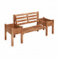 Aga Garden Bench with Planters 184x59x95 cm