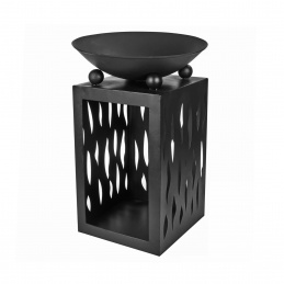 Linder Exclusiv Portable Fire Pit 45 cm with Wood Storage