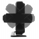 Mirror clock with projector Black Izoxis 19576