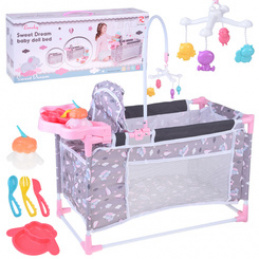 2-in-1 Doll Set Crib and High Chair Sweet Dream ZA5918 Universal
