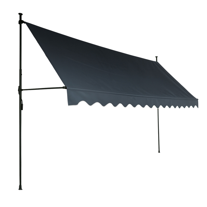 Aga Telescopic Awning 350x120 cm Grey