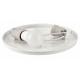 Round white surface-mounted ceiling light N/T 2x E27 + 2x LED bulb